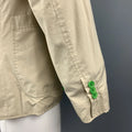 BOTTEGA VENETA Size 42 Khaki & Green Color Block Light Weight Cotton Sport Coat BOTTEGA VENETA