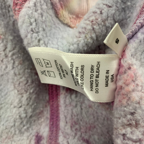 MADHAPPY Size S Lilac Multi-Color Tie Dye Cotton Hoodie Sweatshirt