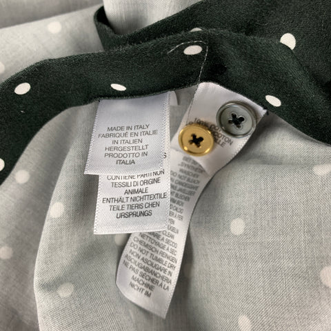 PAUL SMITH Size L Black & White Dot Print Cotton Button Up Long Sleeve Shirt