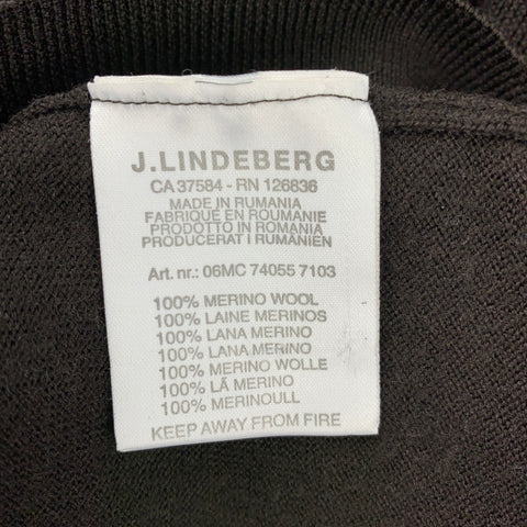 J.LINDEBERG Size S Brown Merino Wool Pullover