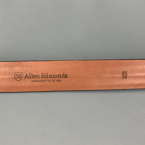 ALLEN EDMONDS Size 36 Black Red Two Tone Leather Belt