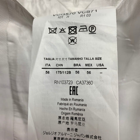 ARMANI COLLEZIONI Size 46 White Viscose Linen Sport Coat
