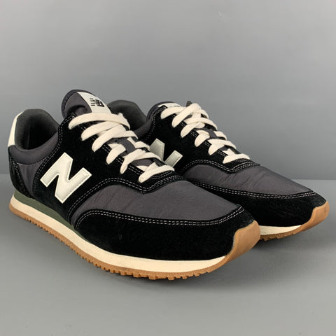 JUNYA WATANABE x NEW BALANCE Size 11 Black White Mixed Materials Nylon Lace Up Sneakers
