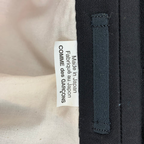 COMME des GARCONS HOMME PLUS Size L Black Wool Cropped Jacket