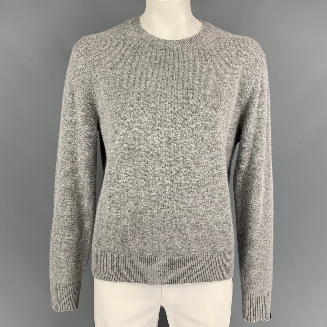 RAG & BONE Size XL Light Gray Knitted Cashmere Crew-Neck Sweater