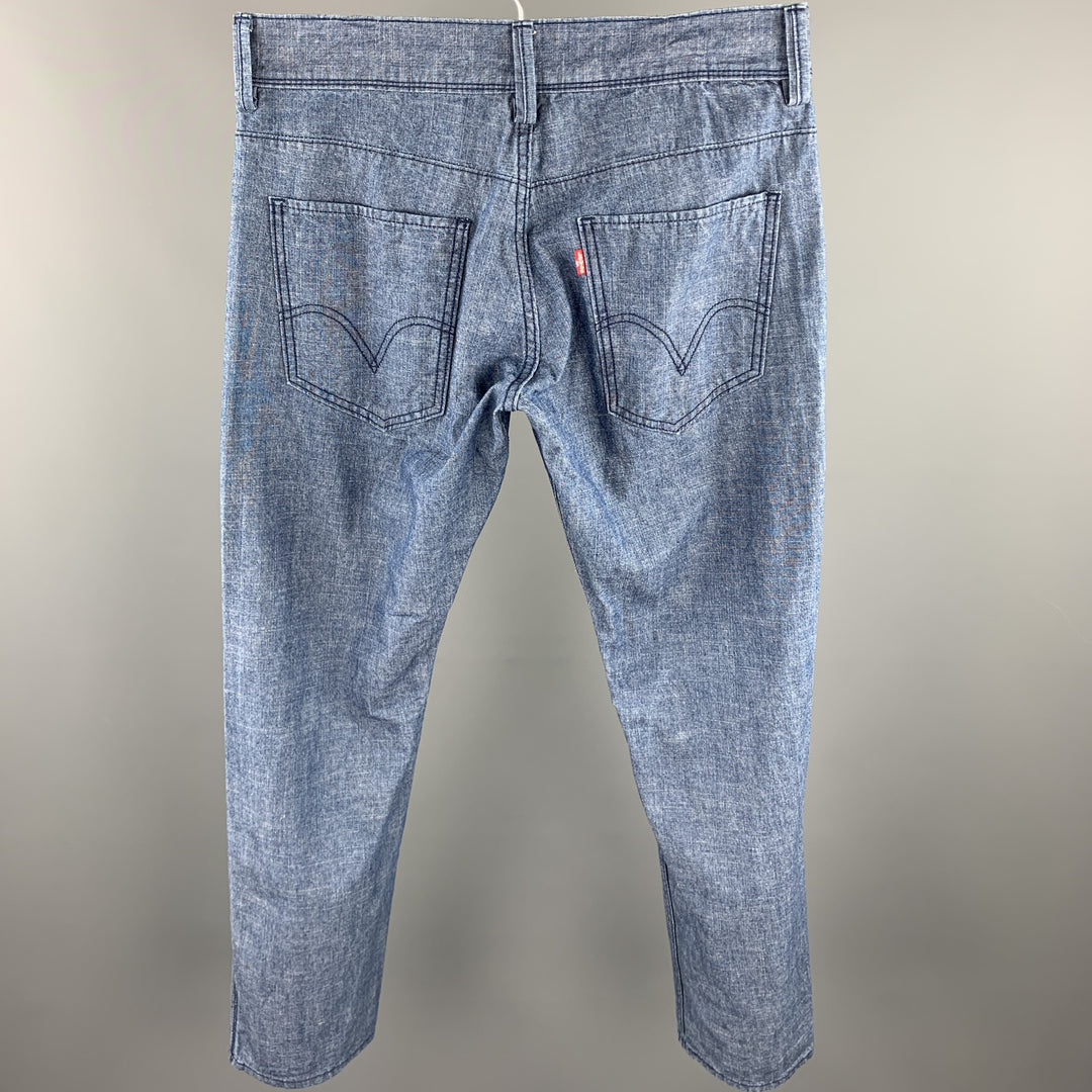 LEVI'S 511 Pantalones casuales con cremallera y bragueta de algodón índigo jaspeado talla 32