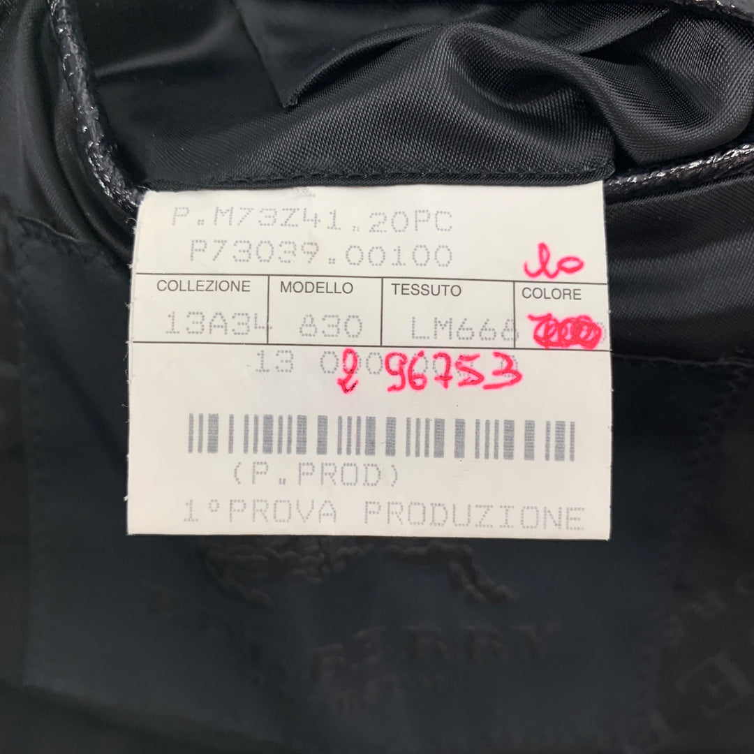 BURBERRY PRORSUM Fall 2013 Size 38 Black Textured Hidden Snaps Jacket