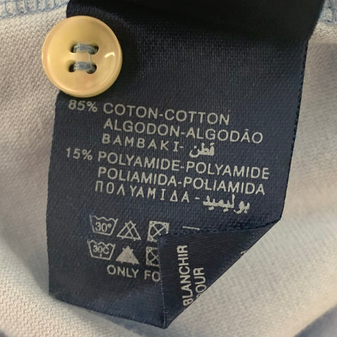 VILEBREQUIN Taille L Polo Manche Courte Bleu Eponge Coton Polyamide