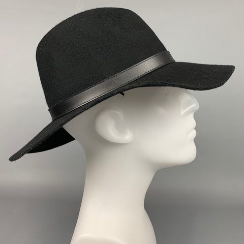 MICHAEL STARS One Size Black Wool Fedora Hat