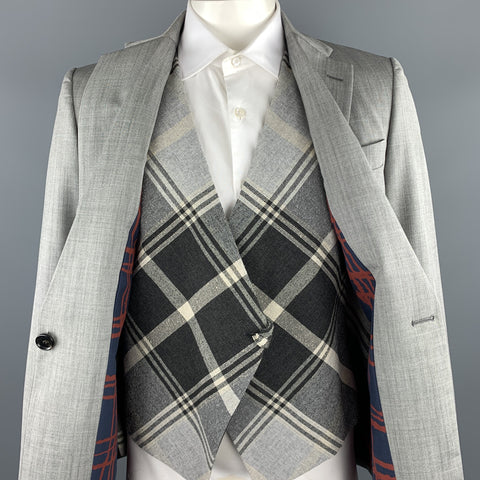 VIVIENNE WESTWOOD MAN Size 42 Grey Wool Notch Lapel Sport Coat