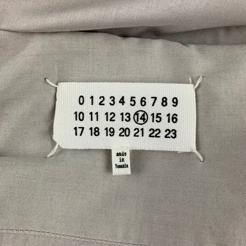 MAISON MARGIELA Size XL Light Grey Cotton Button Down Long Sleeve Shirt