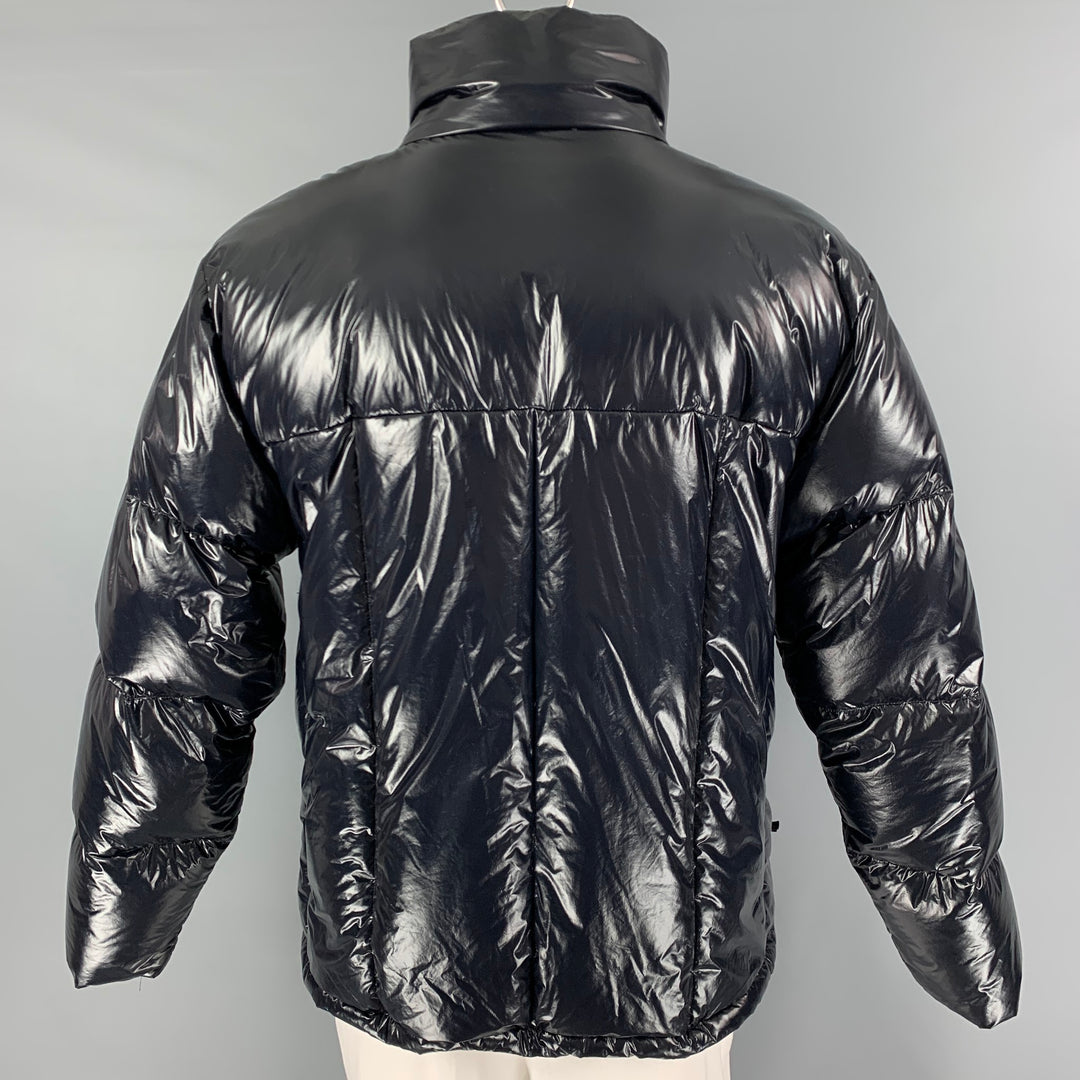 DUNHILL Size XL Black Quilted Polyamide Blend Down Filled Jacket
