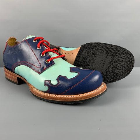 JOHN FLUEVOG Size 10 Blue Navy Leather Lace Up Shoes