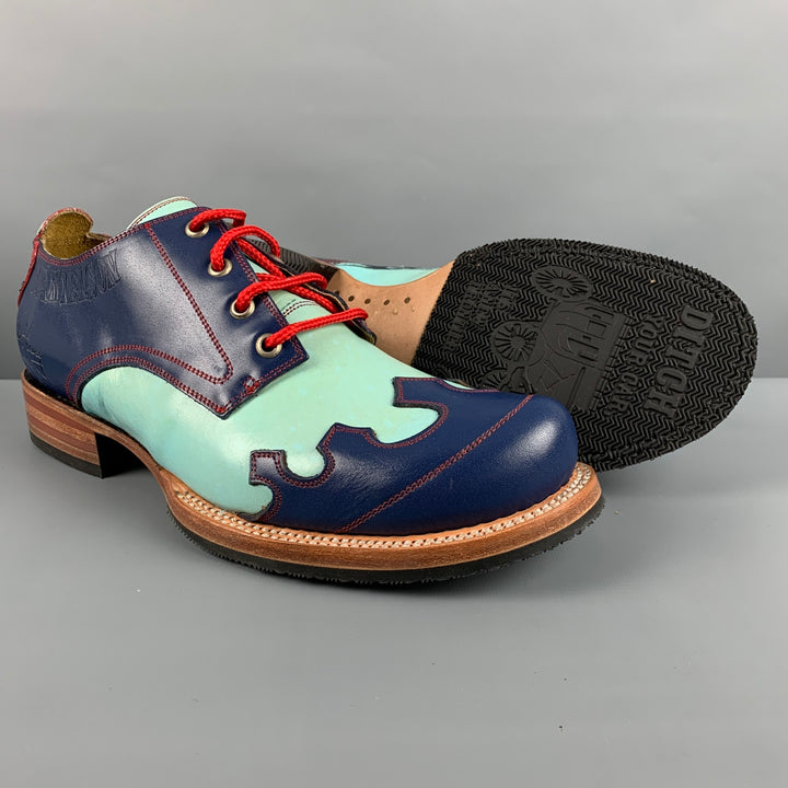 JOHN FLUEVOG Size 10 Blue Navy Leather Lace Up Shoes