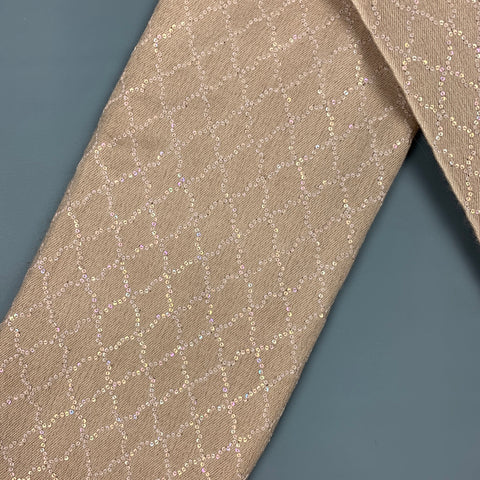 BAJRA Bufanda de cachemir / seda con lentejuelas beige