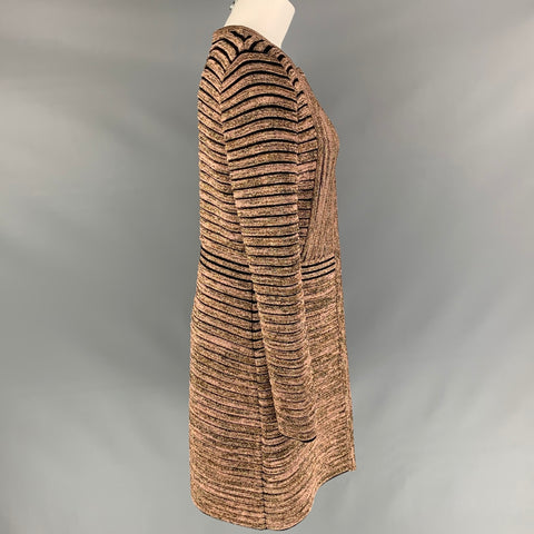 M MISSONI Talla 8 Abrigo de punto de lana / viscosa dorado y negro