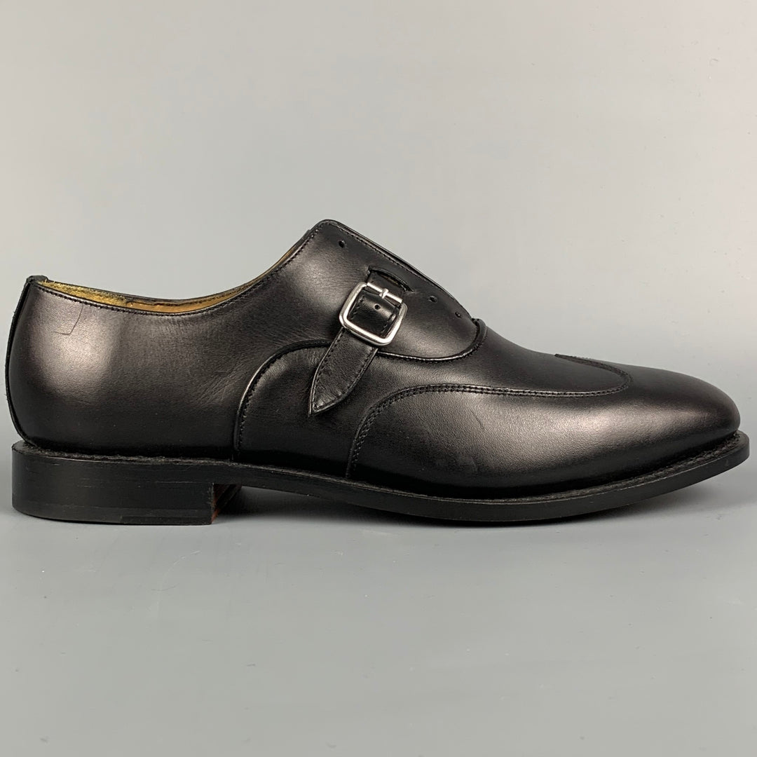 MICHAEL BASTIAN Size 8.5 Black Leather Monk Strap Lace Up  display picture 1