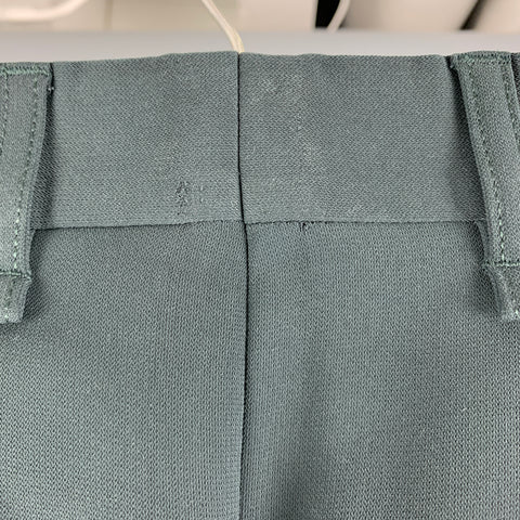LANVIN Size 30 Green Solid Polyester Flap Pockets Dress Pants