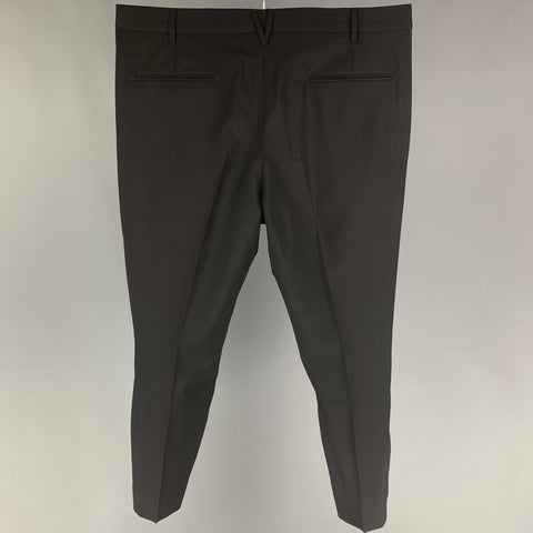VALENTINO Size 36 Black Wool Mohair Flat Front Dress Pants