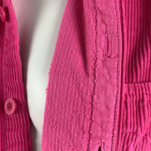 DREW HOUSE Size L Pink Corduroy Cotton Patch Pocket Short Sleeve Shirt
