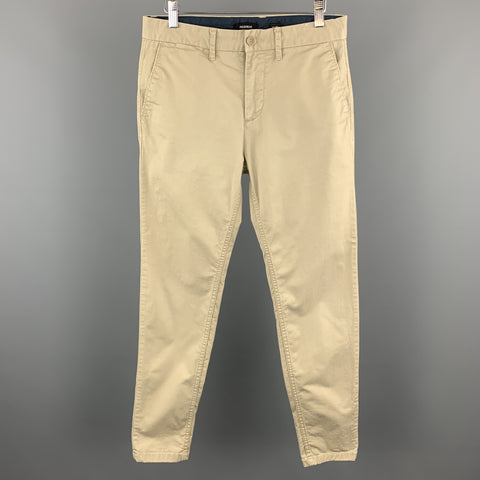 PULL & BEAR Size 30 x 29 Solid Tan Cotton Casual Pants
