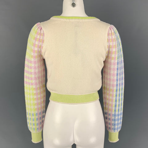 LOVE SHACK FANCY Size XS Multi-Color Nylon Blend Plaid Pullover