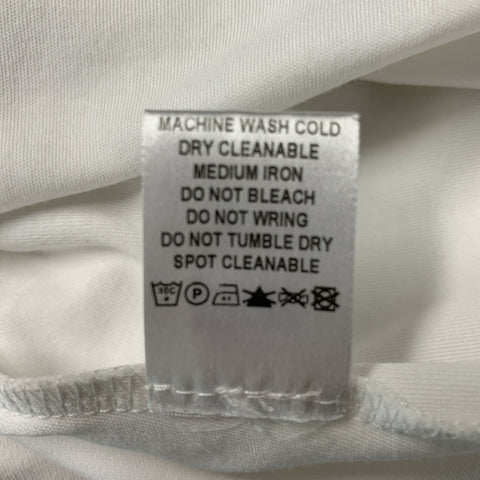 BRANDON MAXWELL Talla S Camiseta de algodón blanca