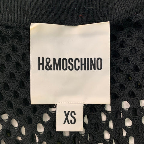 MOSCHINO x H&M Size XS Black & Multi-Color Mesh Wool Disney Pullover