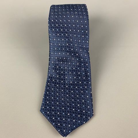 I.F.C Blue Navy Dots Silk Tie