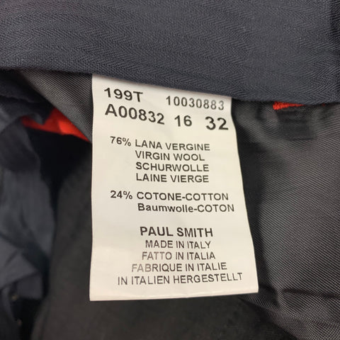 PAUL SMITH Size 32 Orange Wool / Cotton Zip Fly Dress Pants