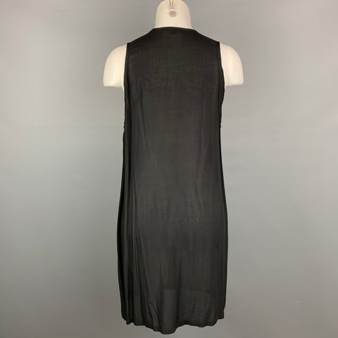 ANN DEMEULEMEESTER Talla 6 Vestido recto con volantes negro