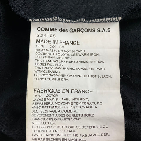 COMME des GARCONS SHIRT Size One Size Black Cotton Cutout T-shirt