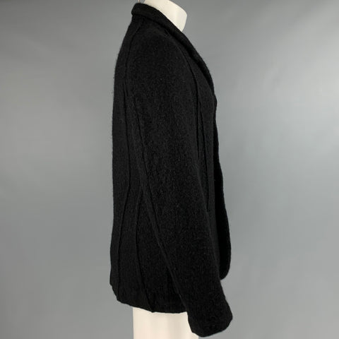 COMME des GARCONS HOMME PLUS Size M Black Wool Blend Textured Jacket