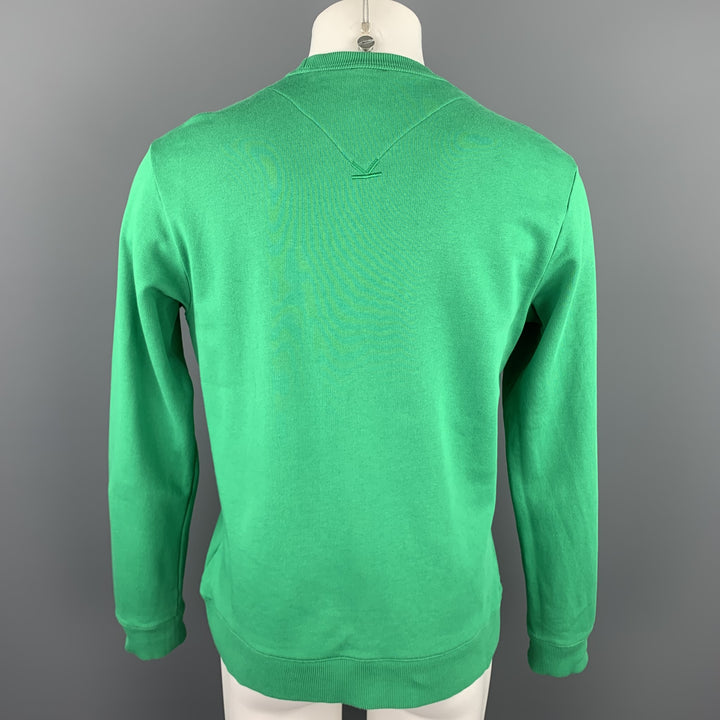KENZO Size M Green Patch Cotton Crew-Neck Sweatshirt