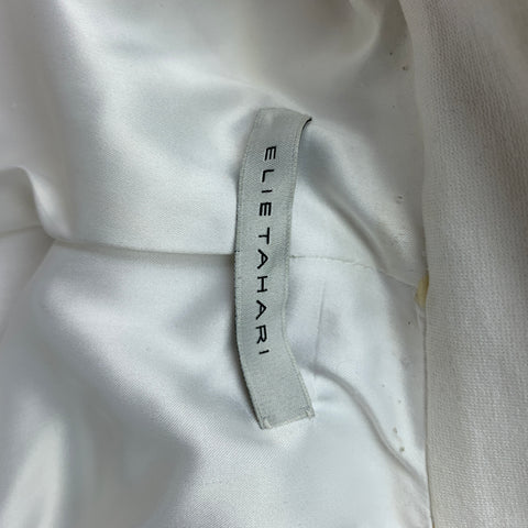 ELIE TAHARI Size S White Viscose Blend Jacket Blazer