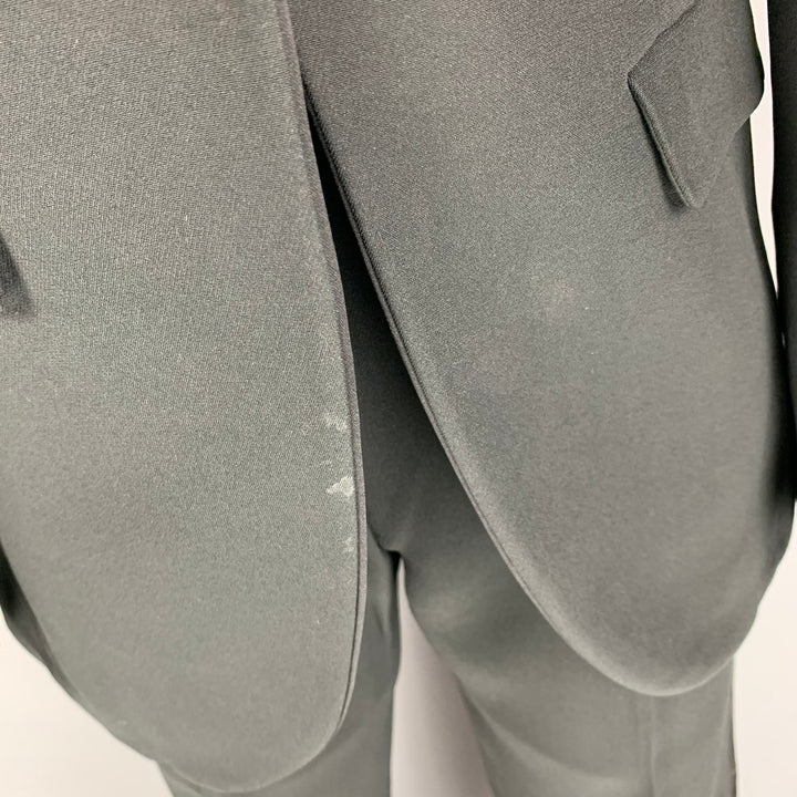 VIKTOR & ROLF Size 4 Black Rayon Acetate Tuxedo Pants Suit
