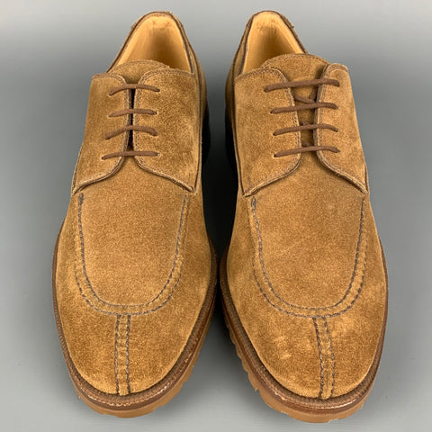GRAVATI for ARTHUR BEREN Size 8 Tan Textured Leather Lace Up Shoes