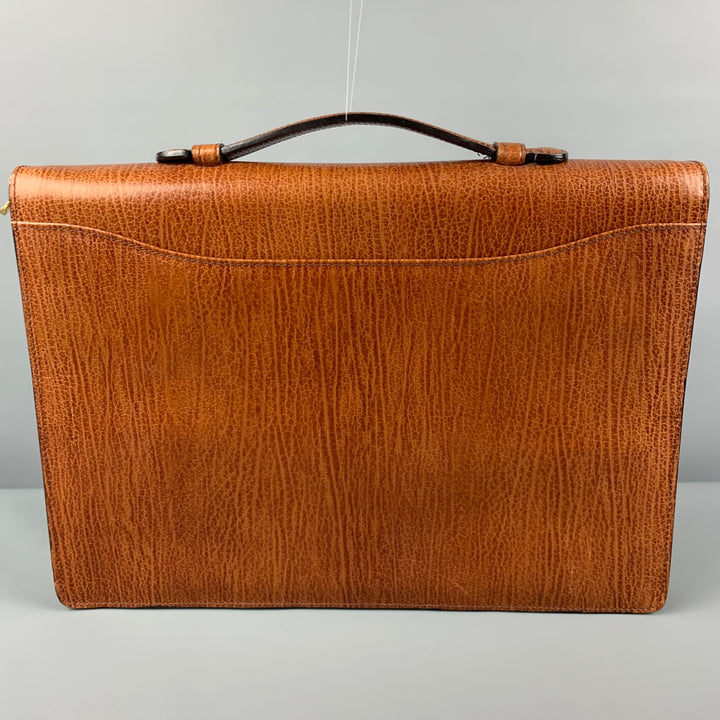 BALLY Cognac Leather 3 Ring Binder