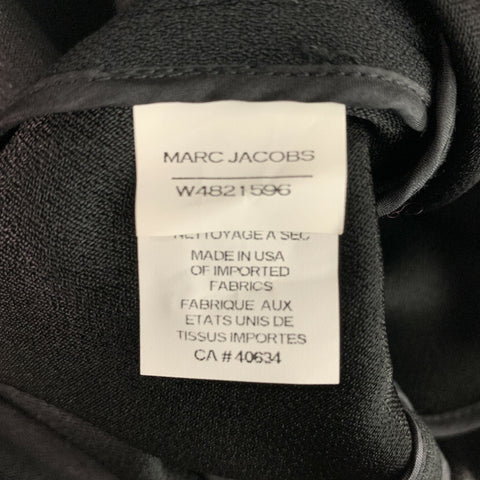 MARC JACOBS Size 0 Black Acetate / Viscose Solid Dress