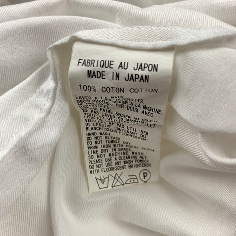Y's by YOHJI YAMAMOTO Size S White Cotton Patch Pockets Long Sleeve Shirt