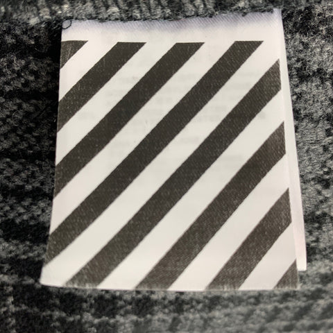 OFF-WHITE Size XS Grey Black & White Checkered Wool Blend Long Sleeve Shirt
