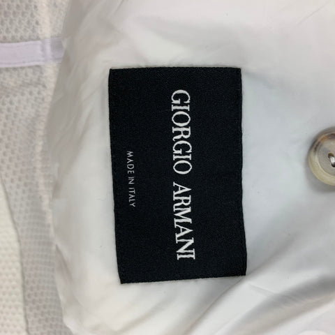 GIORGIO ARMANI Size 42 White Honeycomb Polyamide Sport Coat