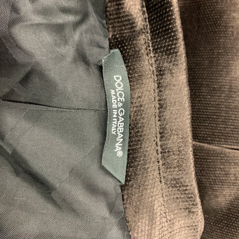 DOLCE & GABBANA Size 42 Regular Brown Velvet Cotton / Viscose Sport Coat