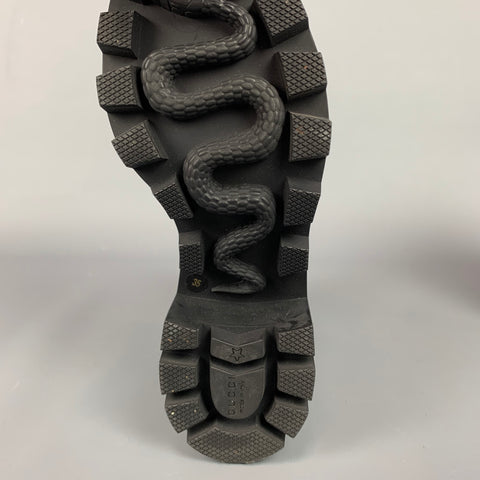 GUCCI Talla 5 Botines con adornos Trip de cuero negro