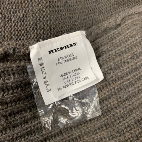 REPEAT Taille S Cardigan Cercle Tricoté Laine/Cachemire Taupe