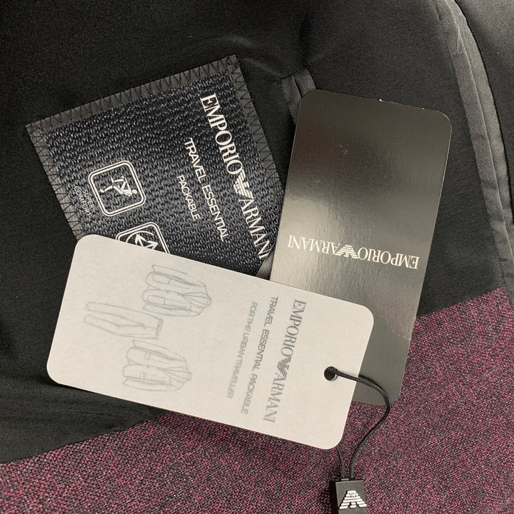 EMPORIO ARMANI Taille 40 Manteau de sport en laine chinée violet