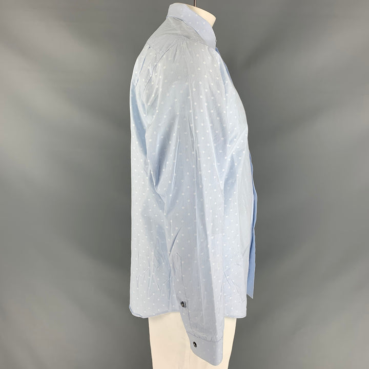 PAUL SMITH Size L Light Blue White Stripe Button Down Long Sleeve Shirt