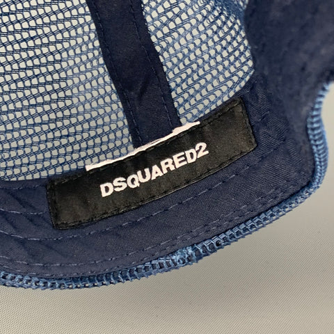 DSQUARED2 Navy Embroidered Canvas Trucker Hat