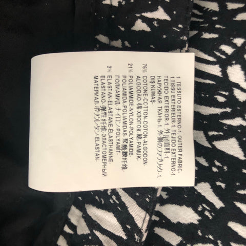 VERSACE COLLECTION Size 4 Black & White Cotton Blend Abstract Casual Pants