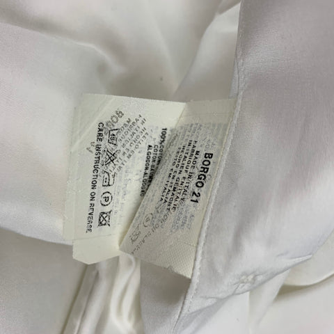 GIORGIO ARMANI Size S White Cotton Button Up Long Sleeve Shirt